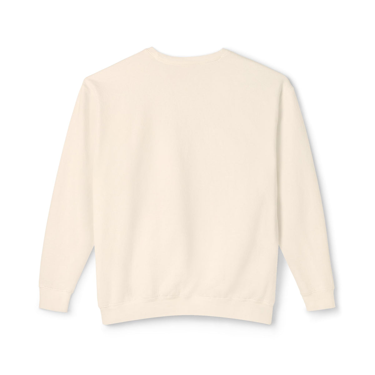 Leisure Department Crewneck in ivory, back flat lay