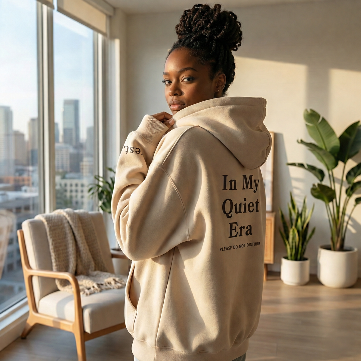 Quiet Era Oversized Hoodie – Cozy Fleece Loungewear